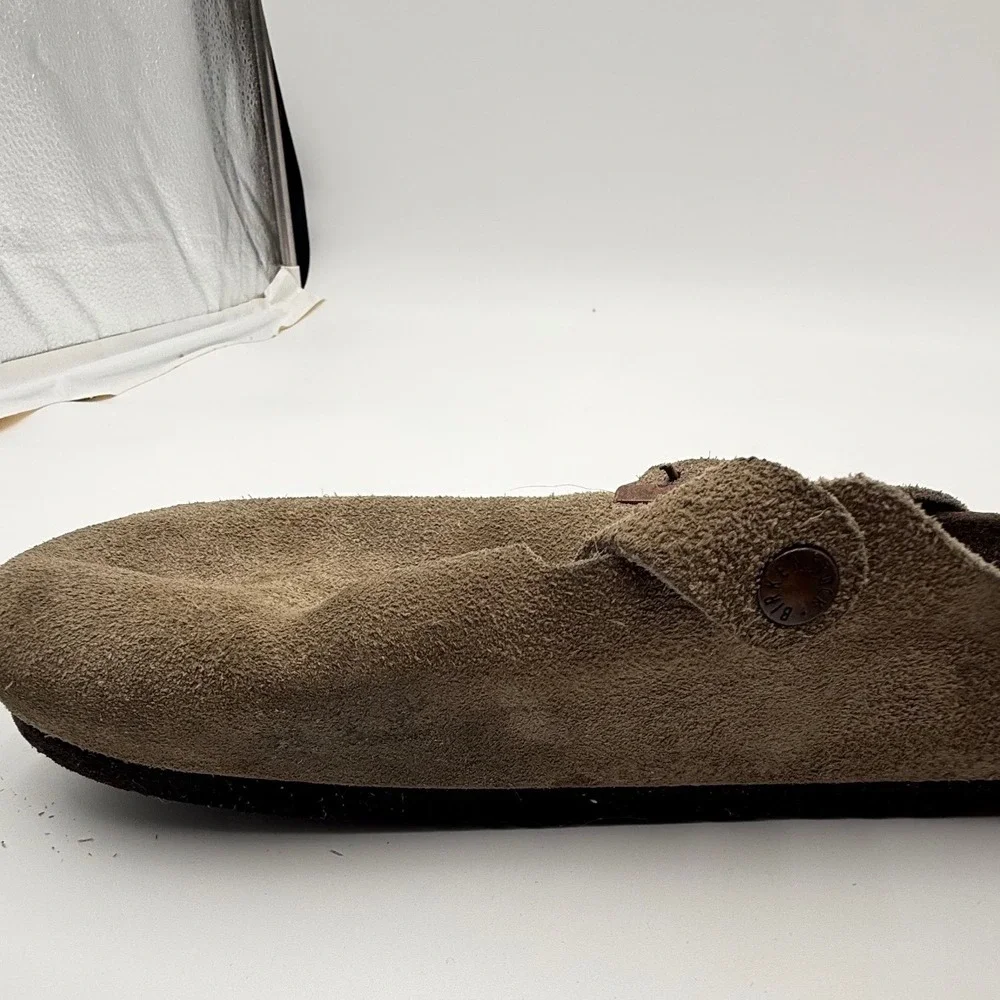 Birkenstock Boston Suede Clogs Taupe Size 41 Womens 10 Mens 8 - Picture 7 of 11